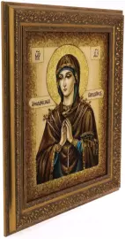 Икона из янтаря "Умягчение злых сердец"